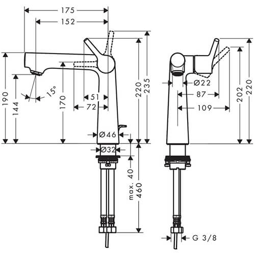 Смеситель для раковины Hansgrohe Talis S 72113000 хром