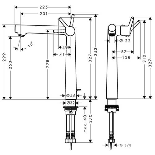 Смеситель для раковины Hansgrohe Talis S 72115000 хром
